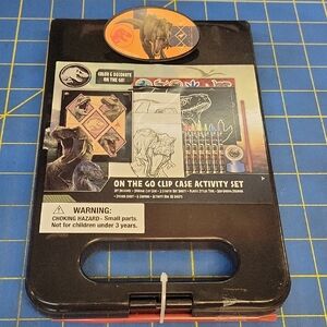 On The Go Clip Case Activity Set New Sealed - Jurassic World